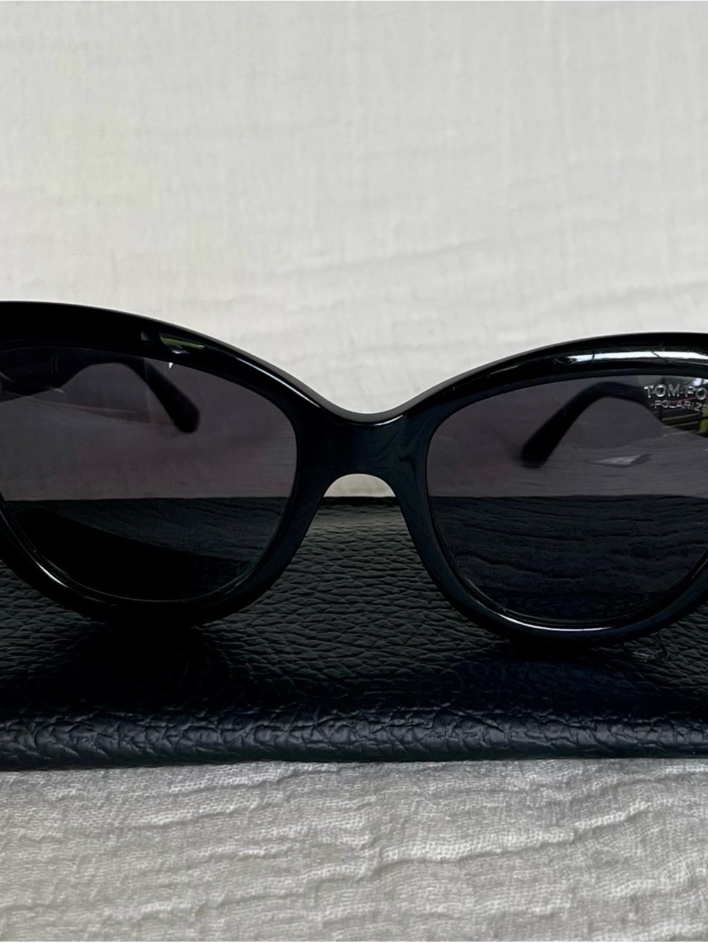 Tom Ford Anya TF762 01D Polarized Cat-Eye Sunglasses Black